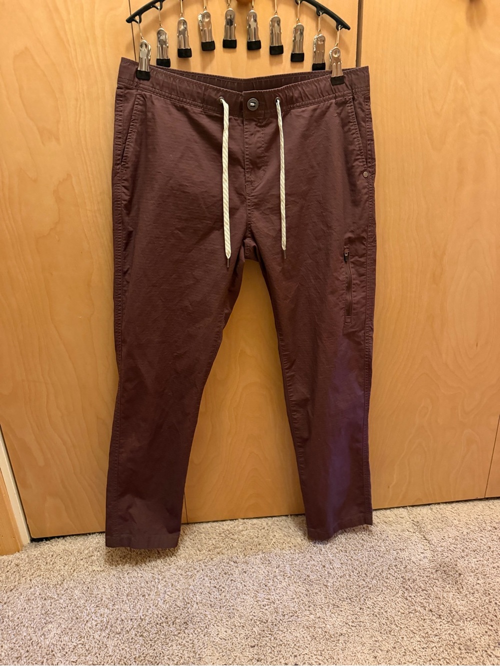 Vuori Maroon/Burgundy Drawstring Pants